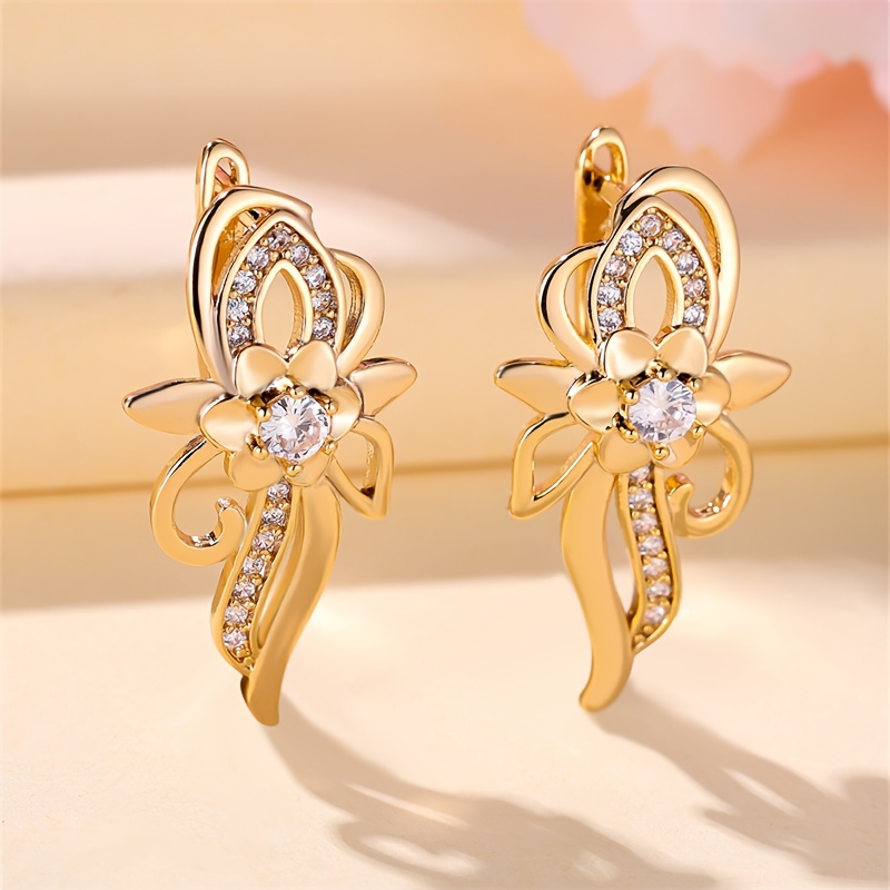 Women's KC Golden Color Synthetic Zirconia Drop Earrings